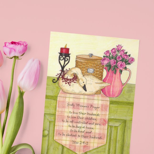 Godly Woman's Prayer Inspirational Postcard (Creator Uploaded)