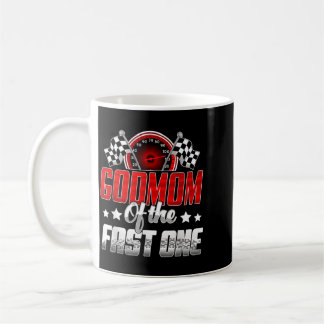 Godmom Of The Fast One Birthday 1st Race Car Coffee Mug