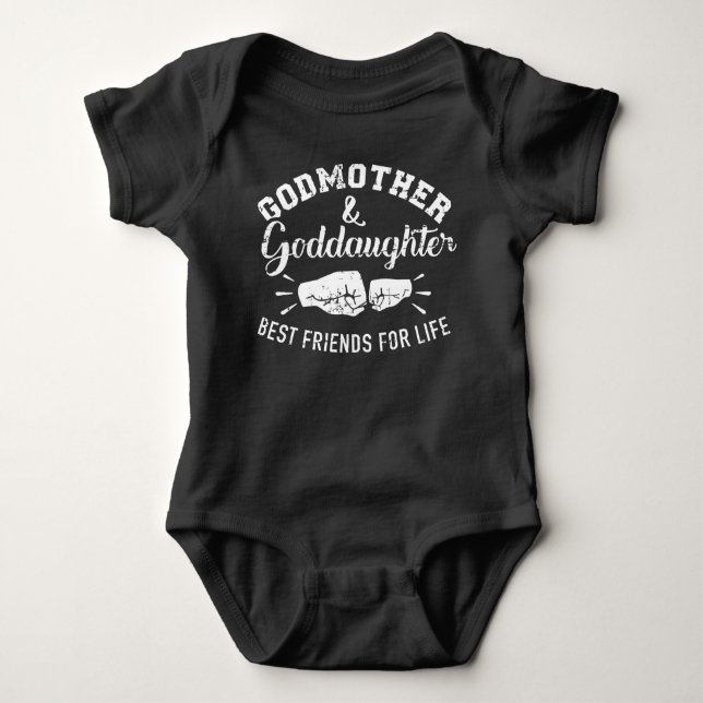 Godmother and goddaughter friends for life baby bodysuit (Front)