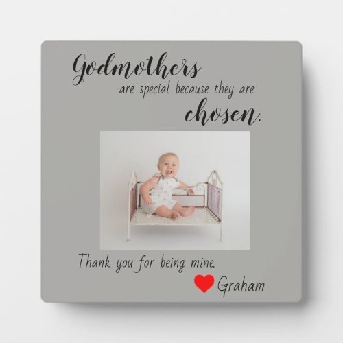 Godmother baptized plaque