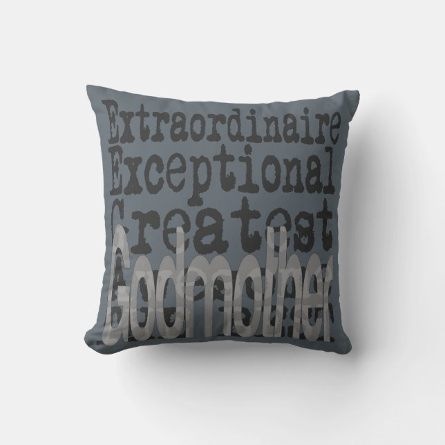Godmother Extraordinaire Throw Pillow (Front)