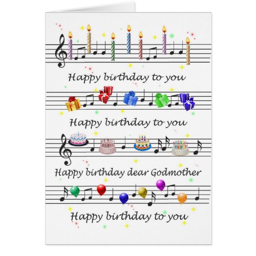 Godmother Funny Happy Birthday Song Sheet Music