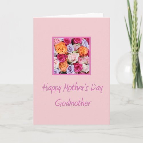 Godmother    Happy Mothers Day rose card