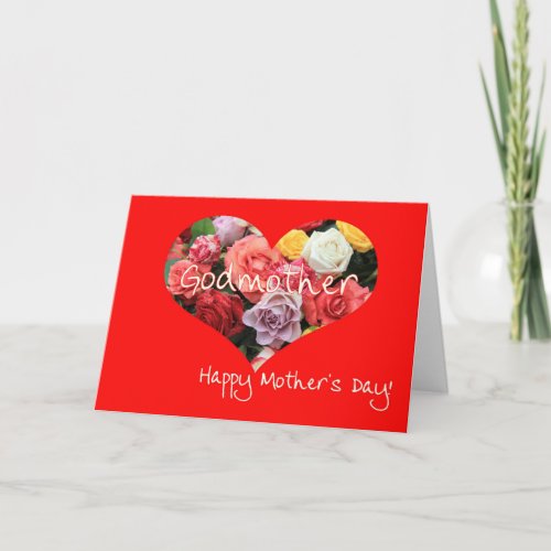 Godmother    Happy Mothers Day rose card