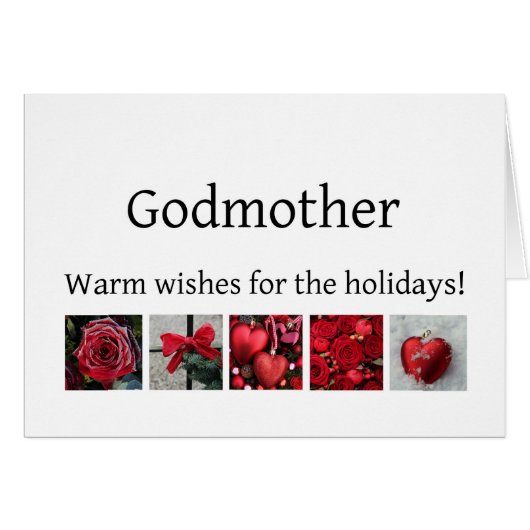 godmother Merry Christmas card (Front Horizontal)