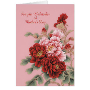 Godmother Mothers Day Peonies Cards