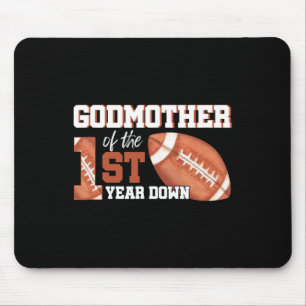 Godmother Of The 1 Year Old Birthday Football 1st Mouse Pad
