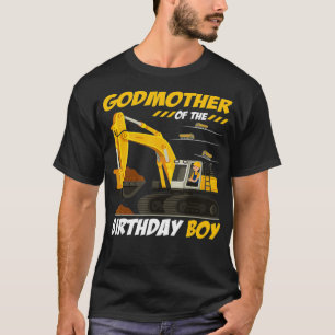 Godmother Of The Birthday Boy Construction Birthda T-Shirt