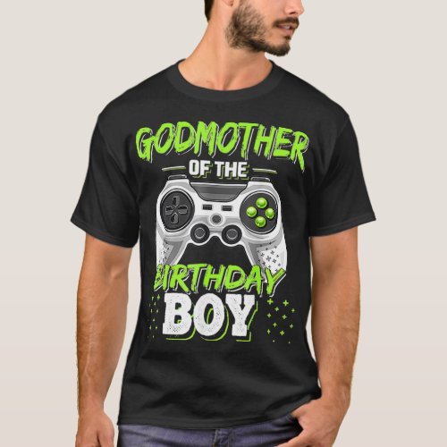 Godmother Of The Birthday Boy Matching Video Game  T_Shirt