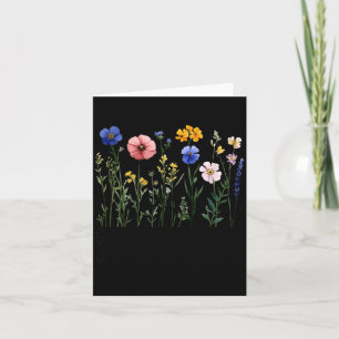 Godmother of the little wildflower baby birthday card