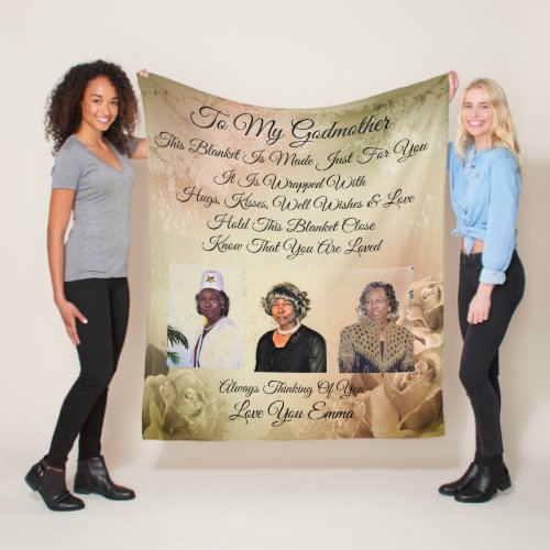 Godmother Personalize Fleece Blanket