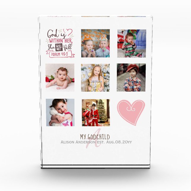 GODMOTHER PHOTO COLLAGE Gift with verse can edit (Front)