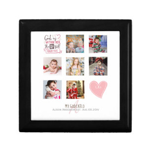 GODMOTHER PHOTO COLLAGE Gift with verse can edit Box