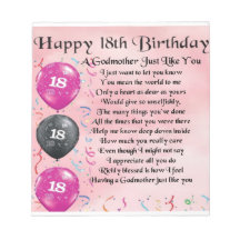 Godmother poem - 18th Birthday