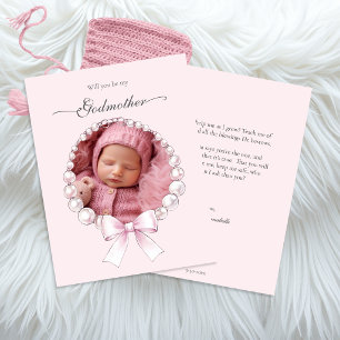 Godmother Proposal Poem Coquette Photo Invitation