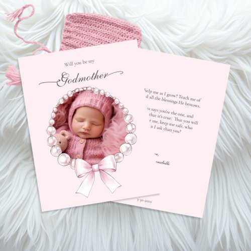 Godmother Proposal Poem Coquette Photo Invitation