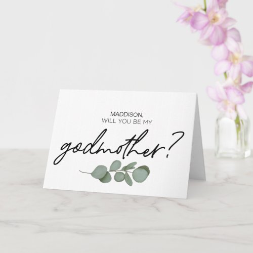 Godmother Proposal Will You Be My Godparents Card