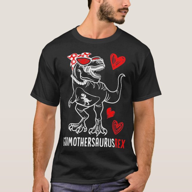 Godmother Saurus  Godmothersaurus Dinosaur Gift Fo T-Shirt (Front)