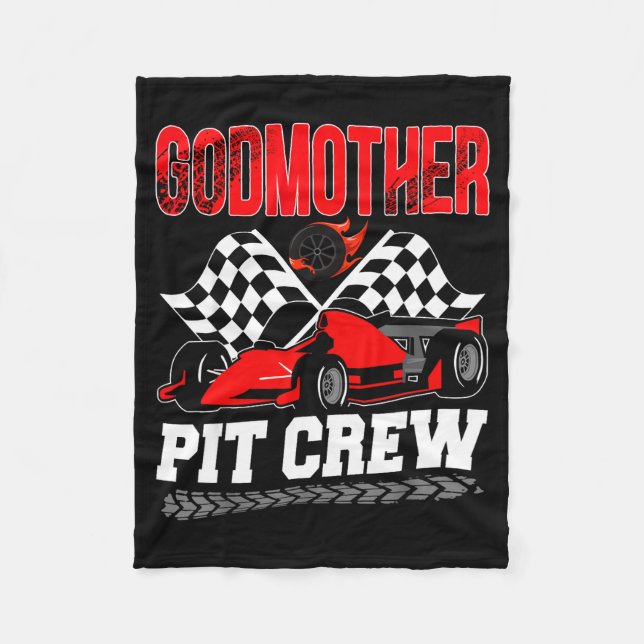 Godmother T Crew Racing Family Race Car Birthday B Fleece Blanket (Front)