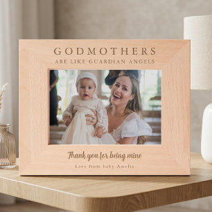 Godmother Thank You Keepsake Wood Engraved Frames