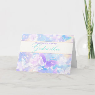 Godmother Thank You Pastel Butterflies Card