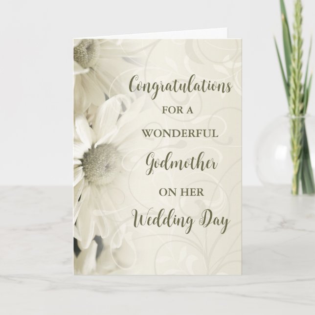 Godmother Wedding Day Congratulations Card (Front)