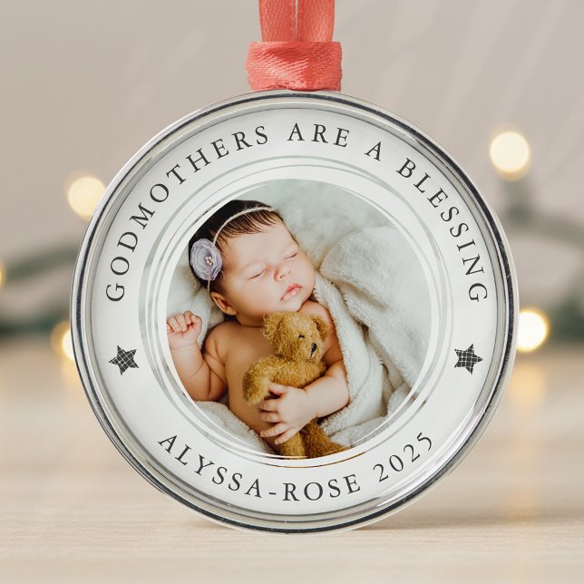 Godmothers Are a Blessing Photo Metal Ornament (Creator Uploaded)