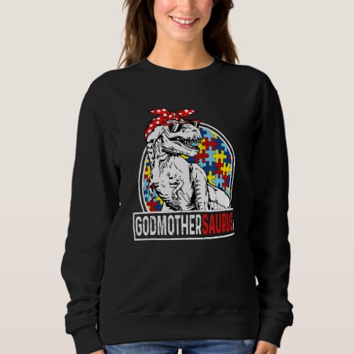 Godmothersaurus T Rex Dinosaur Godmother Saurus Fa Sweatshirt