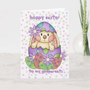 Godparent Easter Card With Easter Bunny