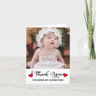 Godparent Modern Thank You Photo Card