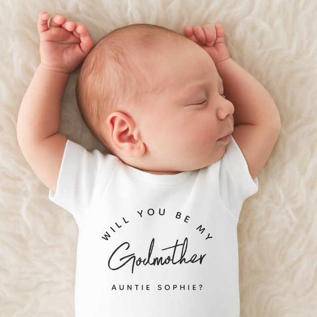 Godparent Proposal Godmother Godfather Question Baby Bodysuit (Creator Uploaded)