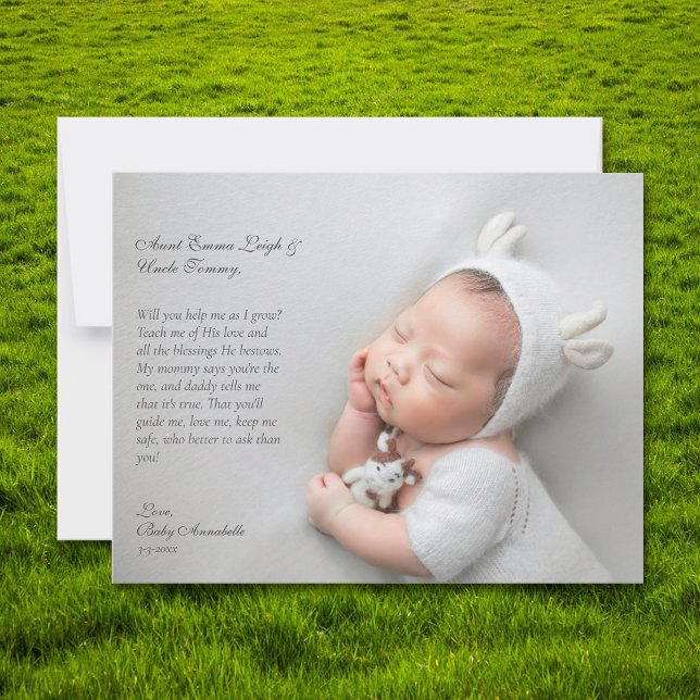 Godparent Proposal Modern Christian Poem Invitation (Creator Uploaded)