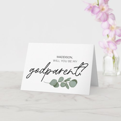 Godparent Proposal Will You Be My Godparents Card