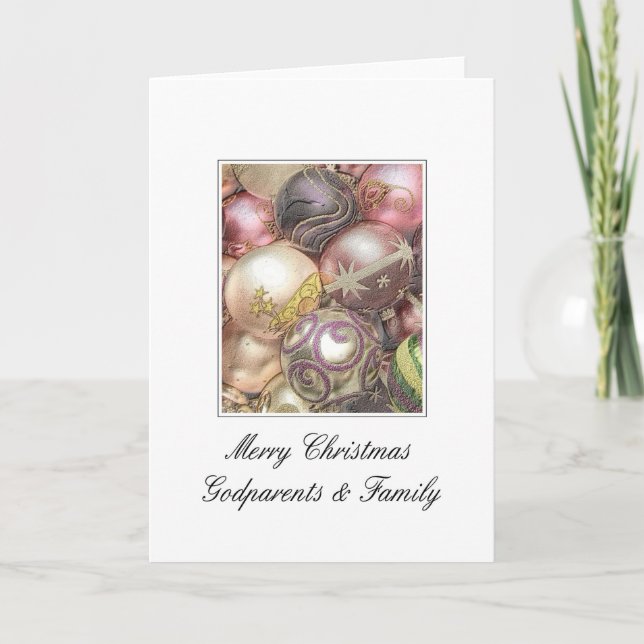 godparents and family  Merry Christmas card (Front)