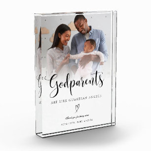 Godparents Angels Thank You Acrylic Photo Block