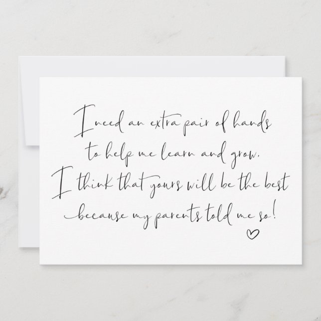 Godparents Asking Request for Godmother Cute Card (Front)