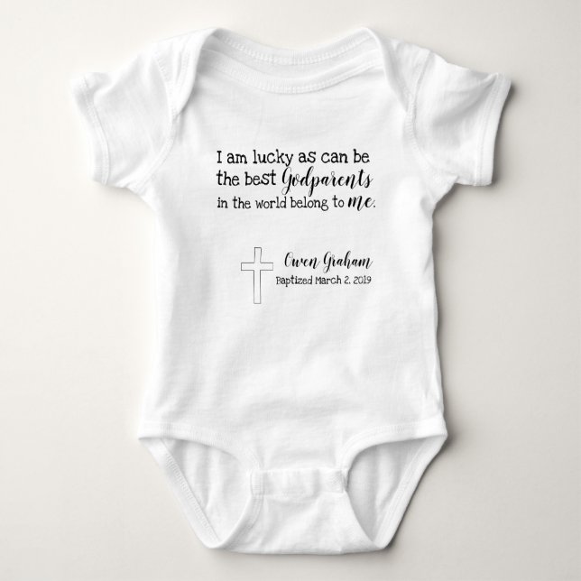 Godparents baptized baby bodysuit (Front)