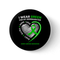 Godparents Gifts Green Goddaughter Kidney Disease  Button