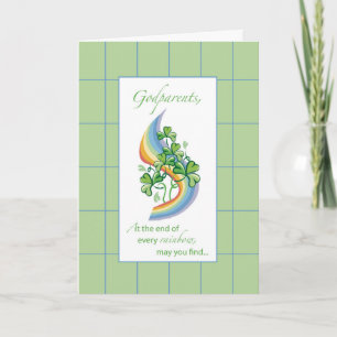 Godparents Religious St. Patrick’s Day Rainbow Card