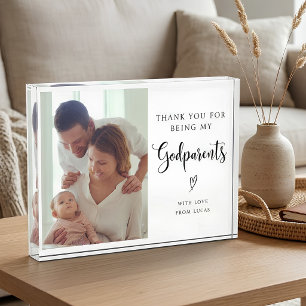 Godparents Thank You Photo Block