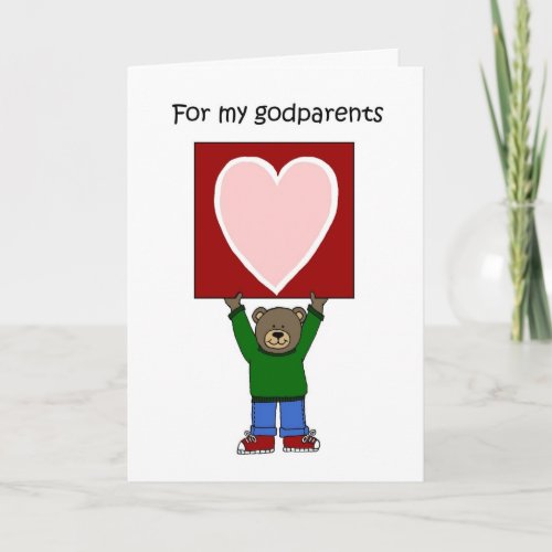 godparents valentine holiday card