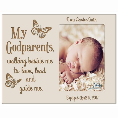 Godparents Walking Beside Me Photo Frame _ Ivory