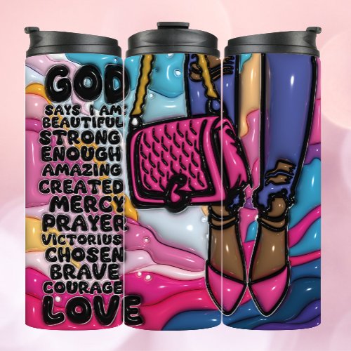 Gods Affirmations _ 3D Inflated Tumbler