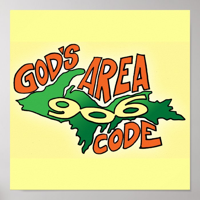 God's Area Code 906 Print