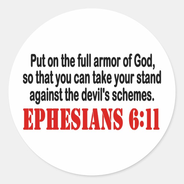 God's Armor Classic Round Sticker (Front)