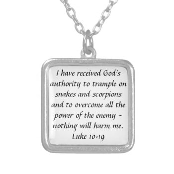 God's Authority Bible Verse Luke 10:19 Necklace by LPFedorchak at Zazzle