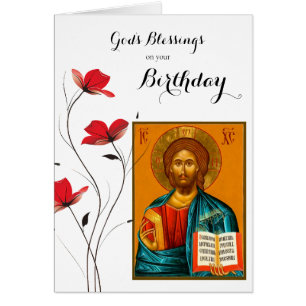 God's Blessing Birthday Orthodox Christian Cards