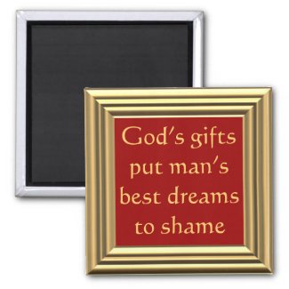God's blessings are beyond our dreams magnet