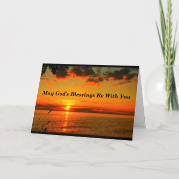 God's Blessings Be With You Baptism Card by MortOriginals at Zazzle