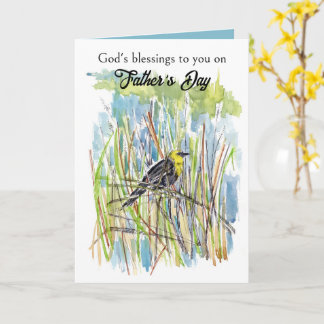 God's Blessings Father's Day Black Bird Lake Card